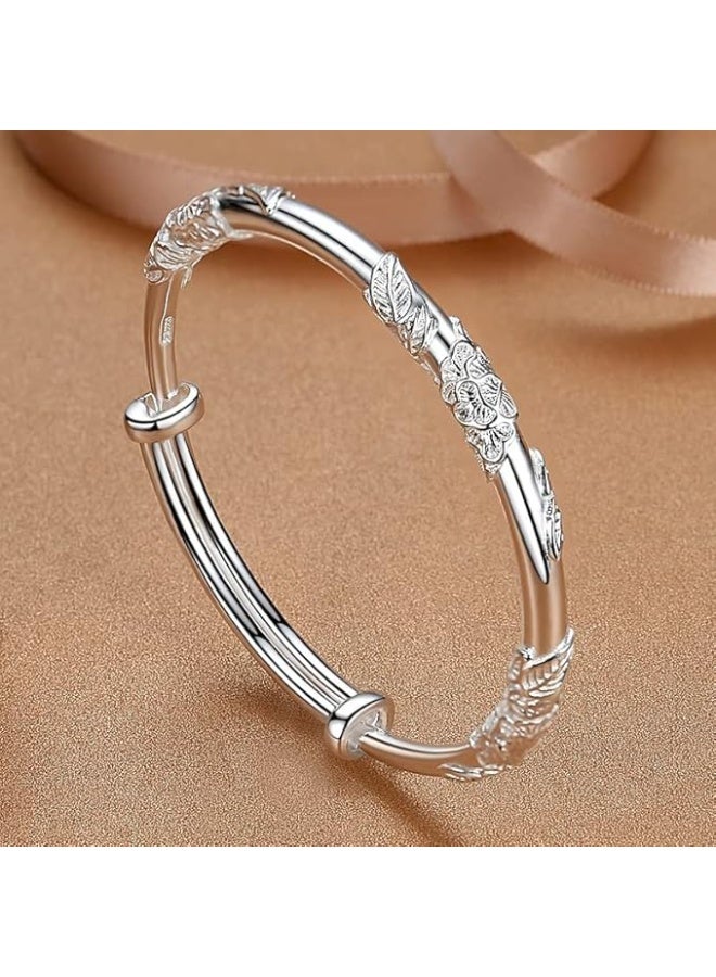 سلاسل بيجال من الفضة المستقرة للنساء، المجوهرات العصرية البسيطة القابلة للتعديل سلاسل بيجال من الفضة 925 للنساء أم زوجة هدية عيد الحب عيد الأم - Image 5